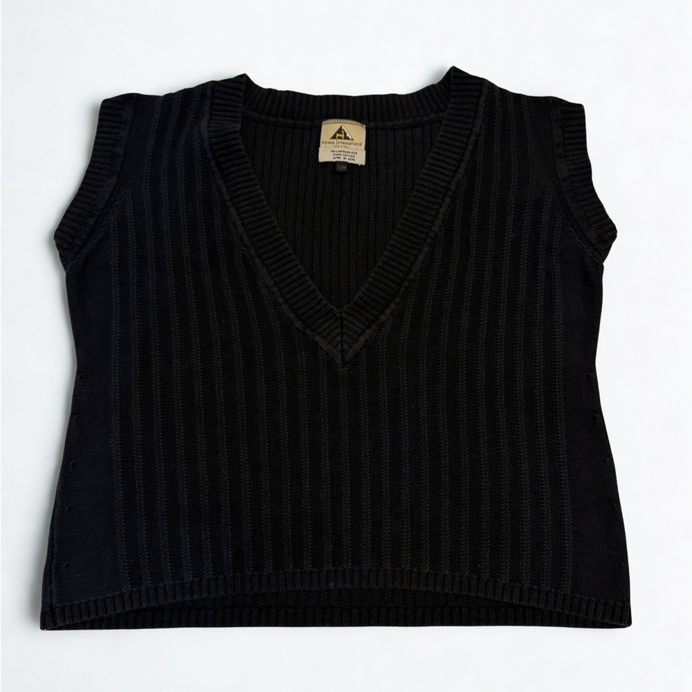 Elegant Black V-Neck Sweater Vest